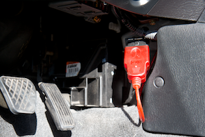 USB OBD-II scanner, for obtaining the instantaneous velocity of the vehicle