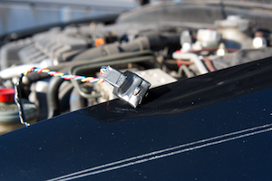 The temperature sensor, for detecting potentially icy conditions